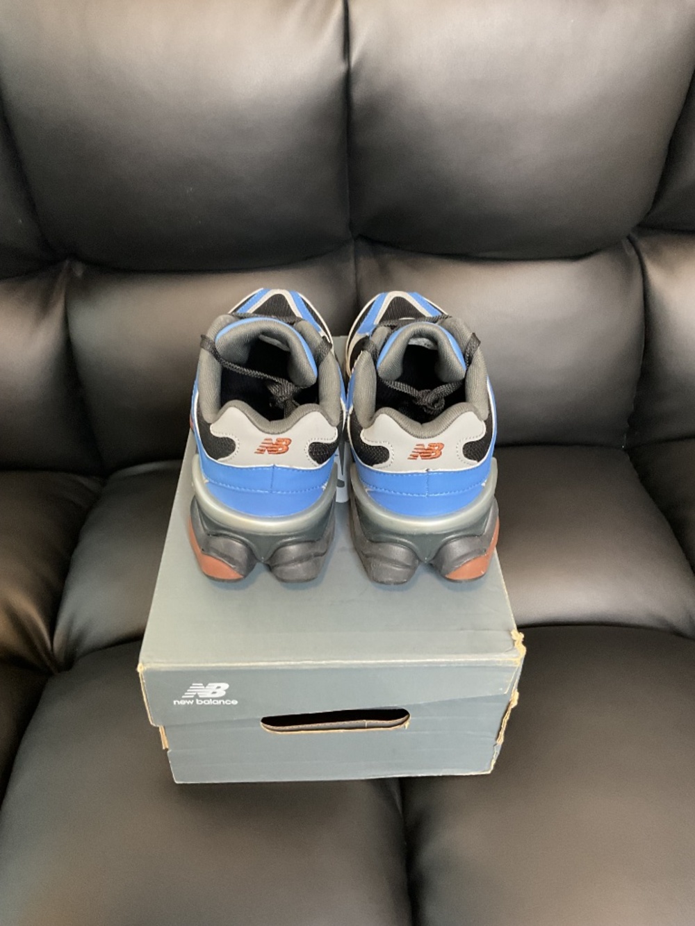 New Balance 9060 "Blue Agate" / Dark Royal Black GC9060RH Youth 7Y / Women 8.5 - Picture 2 of 10